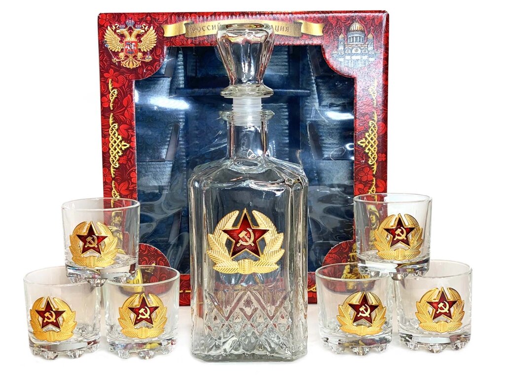 Водочный набор «Красная Звезда» от компании Магазин сувениров и подарков "Особый Случай" в Челябинске - фото 1