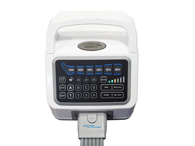 Аппарат для прессотерапии и лимфодренажа LymphaNorm Balance - 6 камерный в комплекте 2 манжеты для ног от компании ЛИДЕРМЕД - фото 1