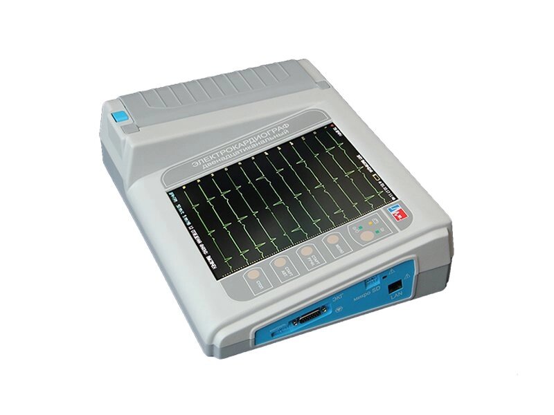Электрокардиограф 3-6-12 канальный ЭК12Т-01-«Р-Д»/260 - с регистрацией ЭКГ в ручном и автоматическом режимах, с цветным от компании ЛИДЕРМЕД - фото 1