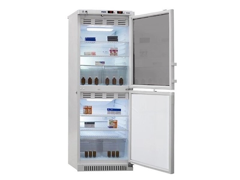Холодильник фармацевтический двухкамерный ХФД-280 "POZIS" - ХФД-280 тонированное стекло+металл от компании ЛИДЕРМЕД - фото 1
