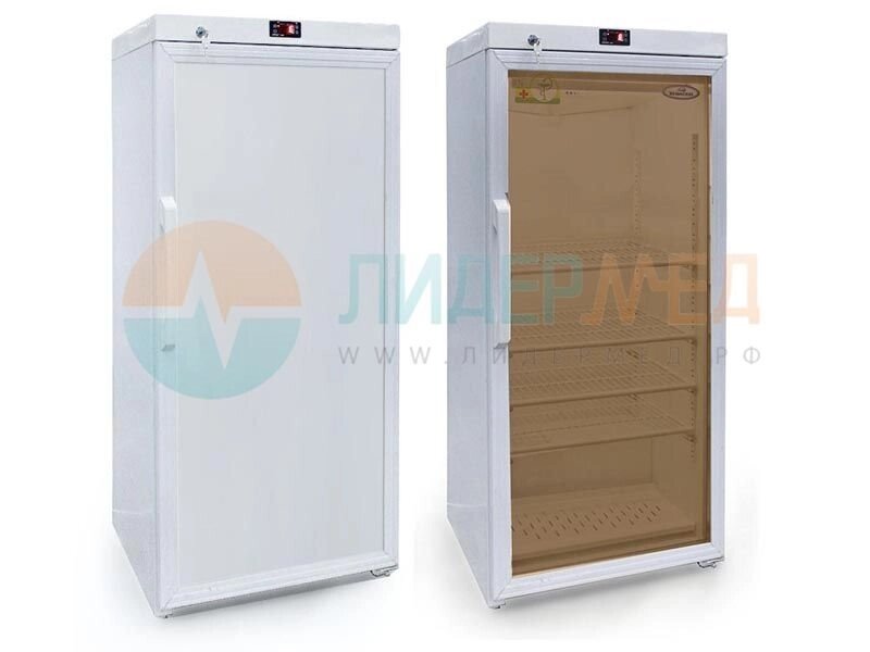 Холодильник-шкаф фармацевтический XШФ-ЕНИСЕЙ 250 - 250-1 – с металлической глухой дверью и замком от компании ЛИДЕРМЕД - фото 1