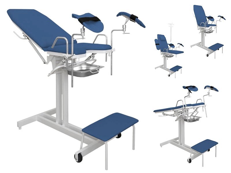 Кресло гинекологическое КГ-3М ДЗМО - синее от компании ЛИДЕРМЕД - фото 1