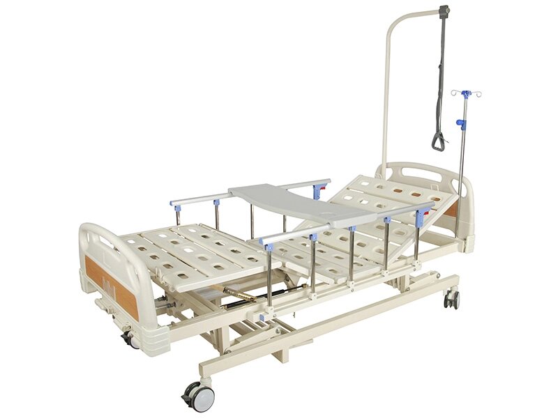 Кровать механическая E-31  - ММ-3014Н-00 (3 функции) с ростоматом, полкой и матрасом от компании ЛИДЕРМЕД - фото 1