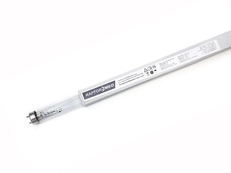 Лампа бактерицидная DS TUVC T8 30W 254 RaptorMed без озоновая 30W T8 9000 часов - от компании ЛИДЕРМЕД - фото 1