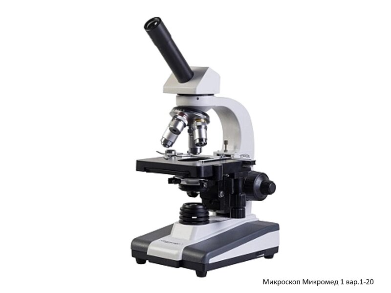 Микроскоп биологический Микромед 1 (вар. 1-20) - Монокулярный, галогеновая лампа от компании ЛИДЕРМЕД - фото 1