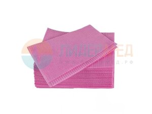Салфетки бумажно-полиэтиленовые ламинированные Standart 33*45 розовые -