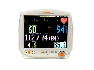 Монитор реанимационный Митар - 01 «Р-Д» - Экран 10"4: ЧСС, ЭКГ, SPO2, ФПГ, ЧП, АД, СО2, ПГ, ЧД, АПНОЭ, Т, КАПНОГРАММА В