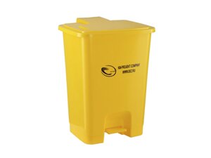 Контейнер многоразовый педальный для медицинских отходов - 30л. желтый класс Б