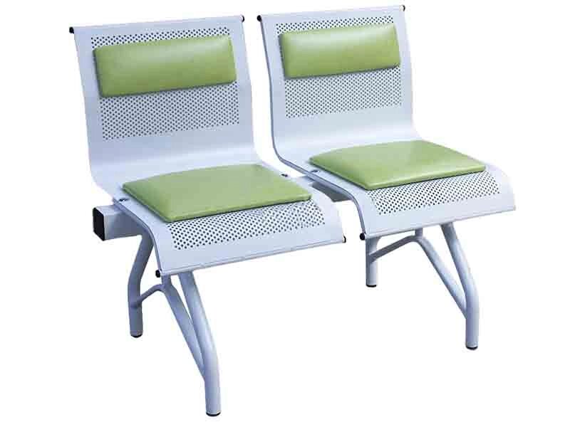 Секция стульев перфорированных с мягкими элементами «Стайл-М» - 2 секционная 530х990х784мм от компании ЛИДЕРМЕД - фото 1