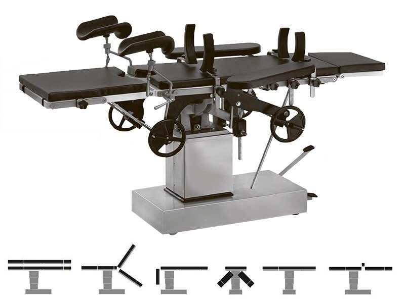 Стол операционный универсальный СТ-1 1.02 с механогидравлическим приводом - от компании ЛИДЕРМЕД - фото 1