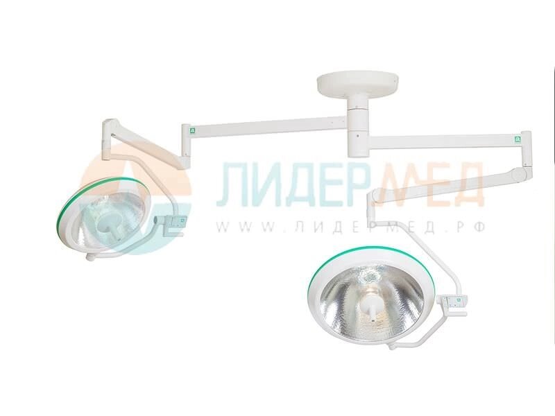 Светильник хирургический галогеновый Аксима-720/520 - потолочный двухблочный от компании ЛИДЕРМЕД - фото 1