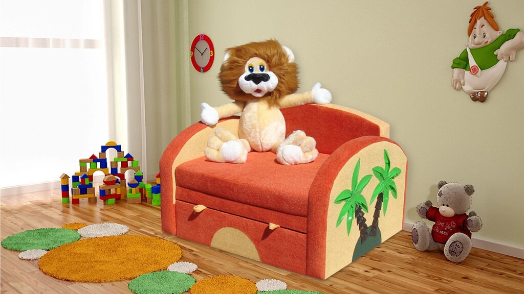 Детский диван "Львенок" от компании Ассорти Мебель для ВСЕХ - фото 1