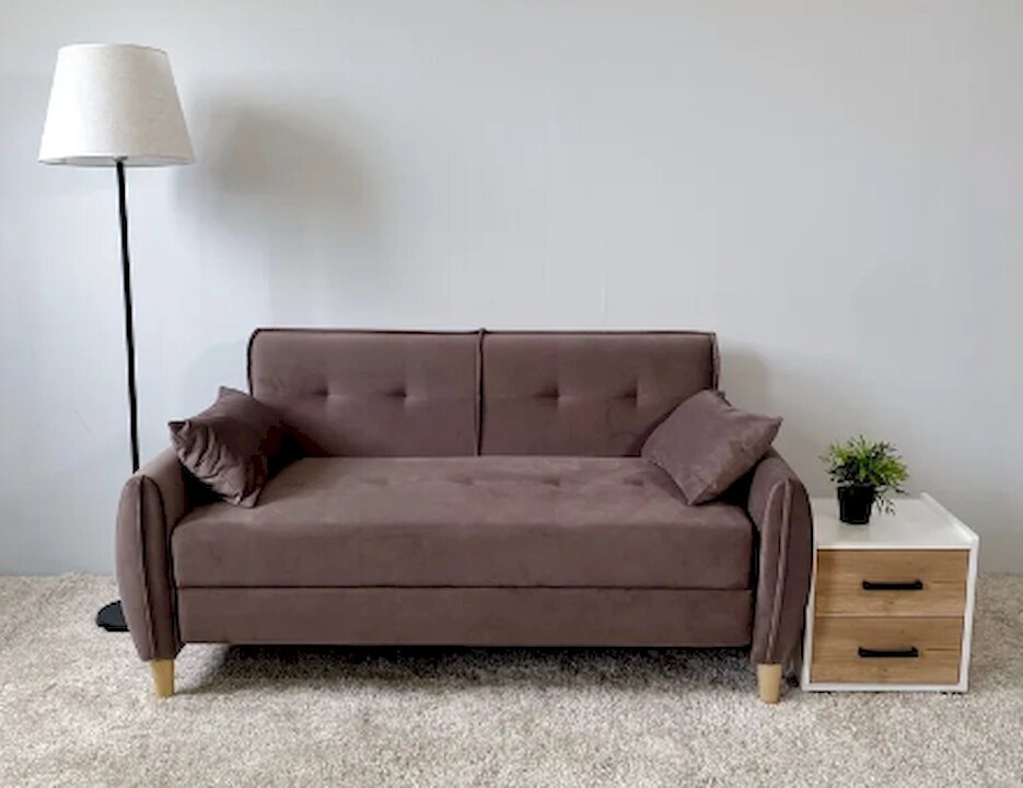 Диван "Ютта" (Velutto 36 (светло-коричневый)) от компании Ассорти Мебель для ВСЕХ - фото 1