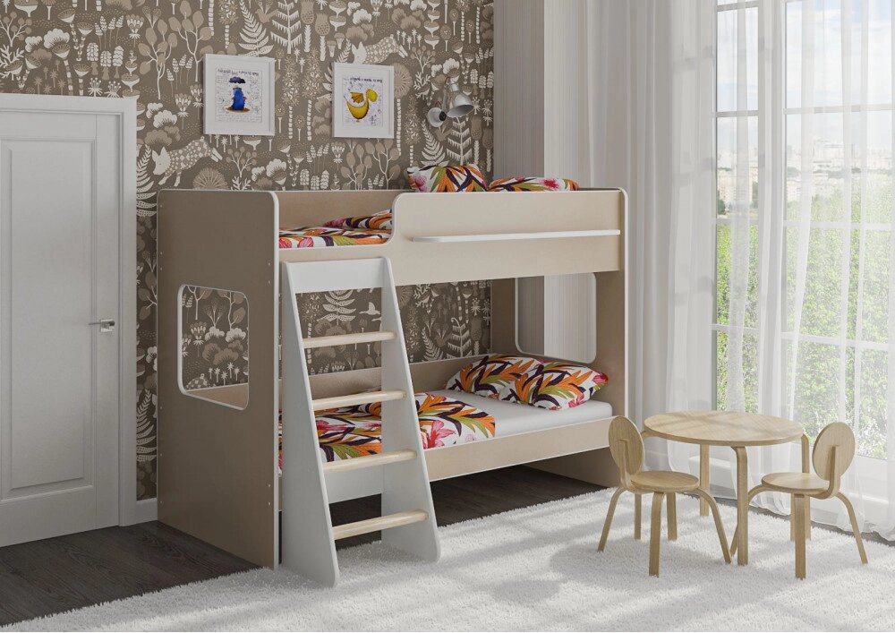 Двухъярусная детская кровать Легенда 25.1 от компании Ассорти Мебель для ВСЕХ - фото 1