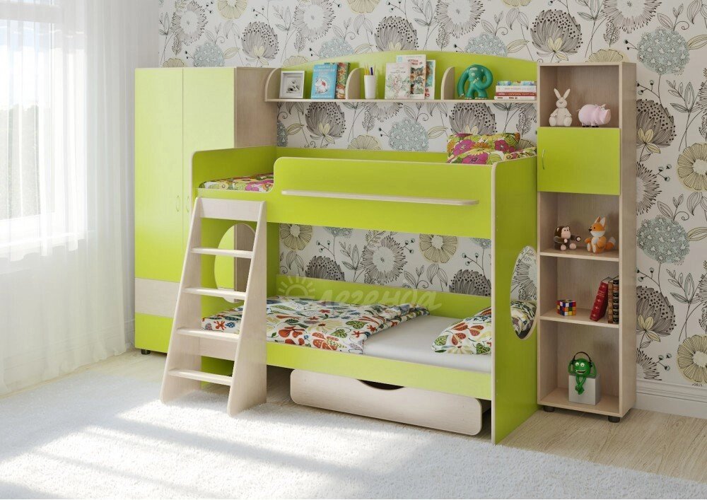 Двухъярусная детская кровать Легенда 25.5 от компании Ассорти Мебель для ВСЕХ - фото 1