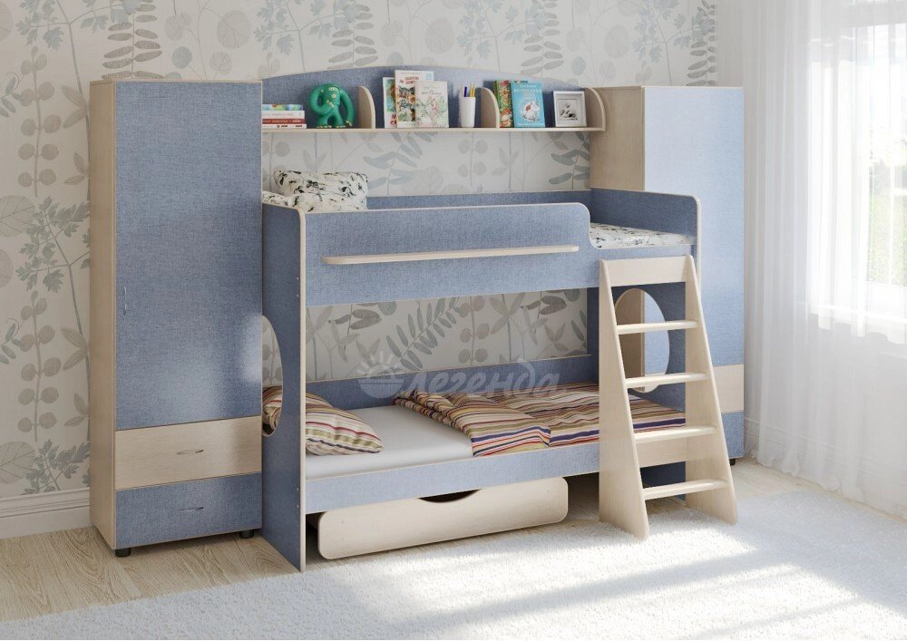 Двухъярусная детская кровать Легенда 25.6 от компании Ассорти Мебель для ВСЕХ - фото 1