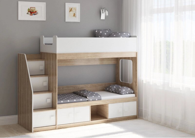 Двухъярусная кровать Легенда D605.3 от компании Ассорти Мебель для ВСЕХ - фото 1