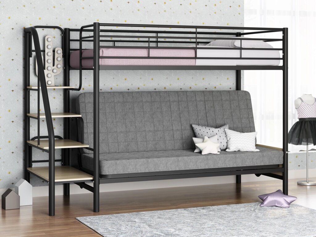 Двухъярусная кровать с диваном Мадлен 3 от компании Ассорти Мебель для ВСЕХ - фото 1