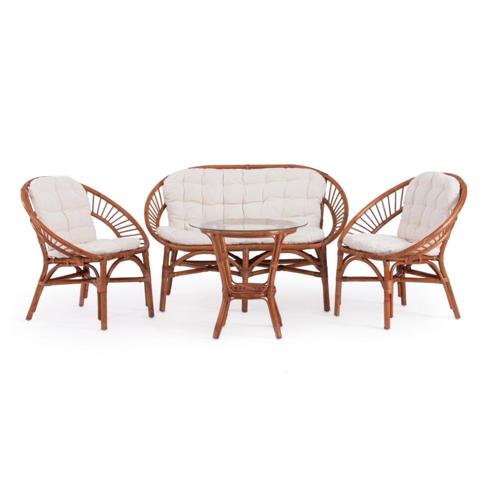 Комплект мебели из ротанга TURKEY (Т) коричневый от компании Ассорти Мебель для ВСЕХ - фото 1