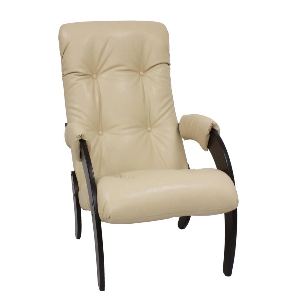 Кресло для отдыха МИ Модель 61, Венге, к/з Polaris Beige от компании Ассорти Мебель для ВСЕХ - фото 1