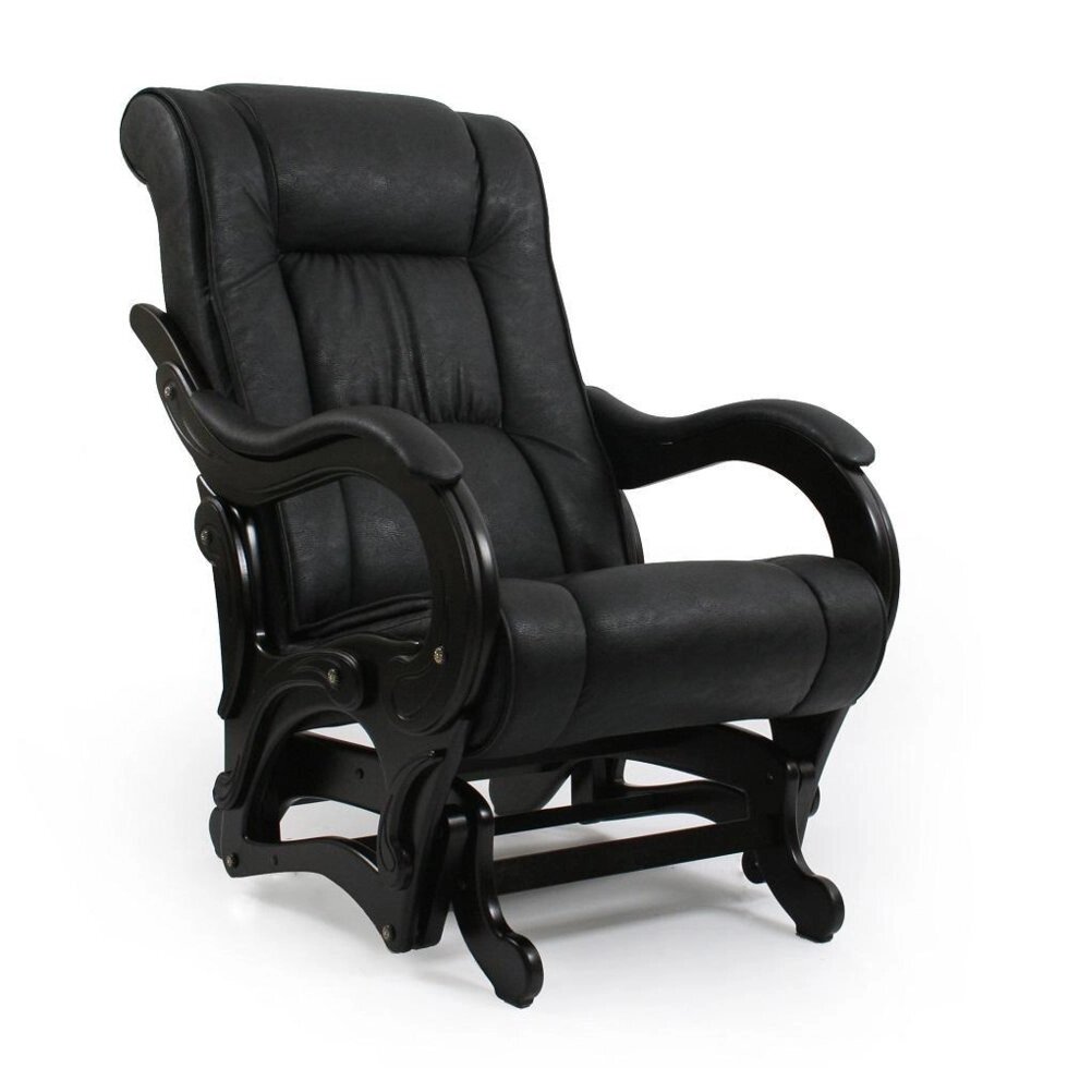 Кресло-качалка глайдер МИ Модель 78 венге, Венге, к/з Dundi 109 от компании Ассорти Мебель для ВСЕХ - фото 1