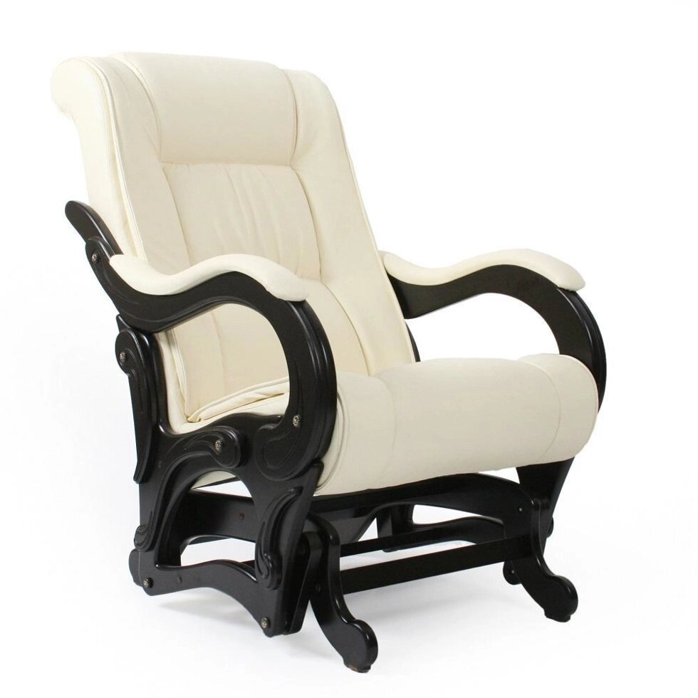 Кресло-качалка глайдер МИ Модель 78 венге, Венге, к/з Dundi 112 от компании Ассорти Мебель для ВСЕХ - фото 1