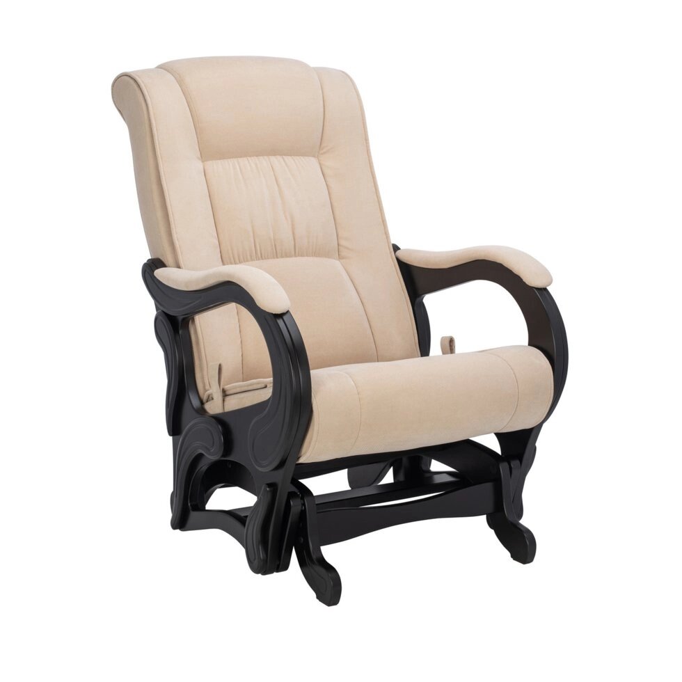 Кресло-качалка глайдер Модель 78 Люкс  венге, ткань Verona Vanilla от компании Ассорти Мебель для ВСЕХ - фото 1