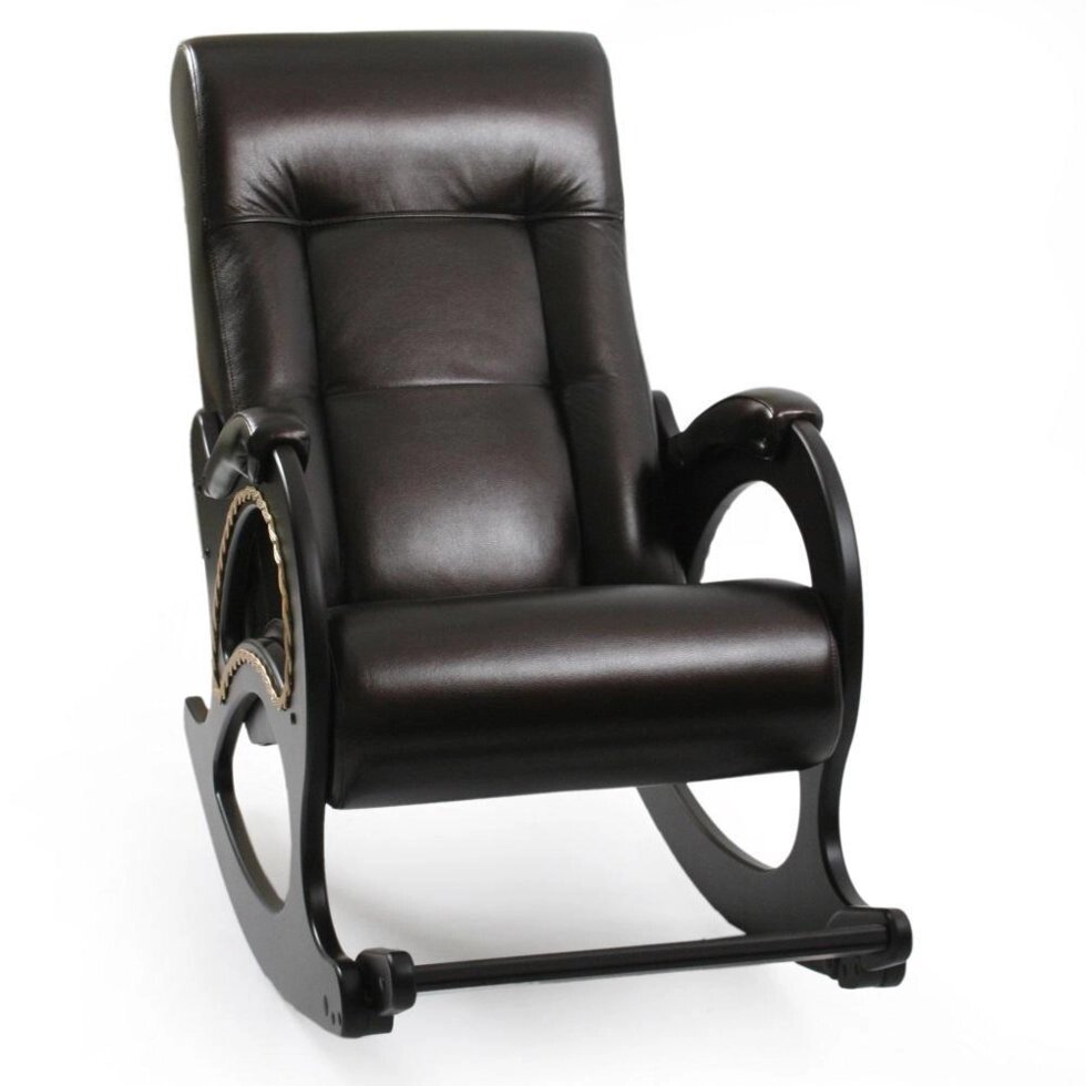 Кресло-качалка МИ Модель 44 венге, Венге, к/з Oregon perlamutr 120 от компании Ассорти Мебель для ВСЕХ - фото 1