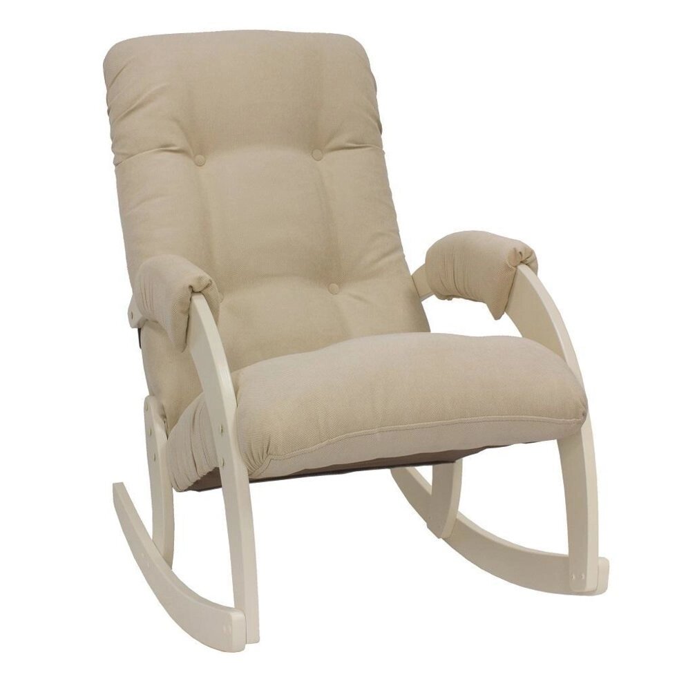 Кресло-качалка МИ Модель 67, Дуб шампань, ткань Verona Vanilla от компании Ассорти Мебель для ВСЕХ - фото 1