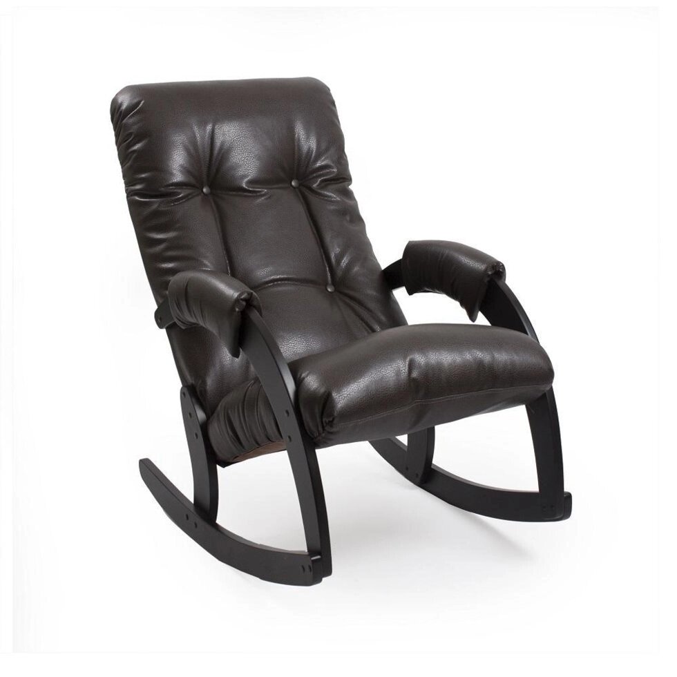 Кресло-качалка МИ Модель 67, Венге, к/з Vegas Lite Amber от компании Ассорти Мебель для ВСЕХ - фото 1