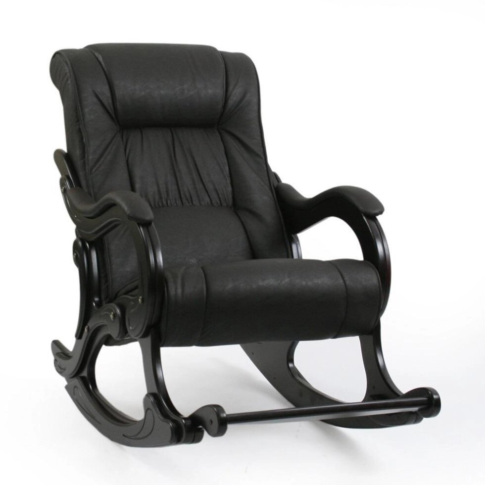 Кресло-качалка МИ Модель 77 венге, Венге, к/з Dundi 108 от компании Ассорти Мебель для ВСЕХ - фото 1