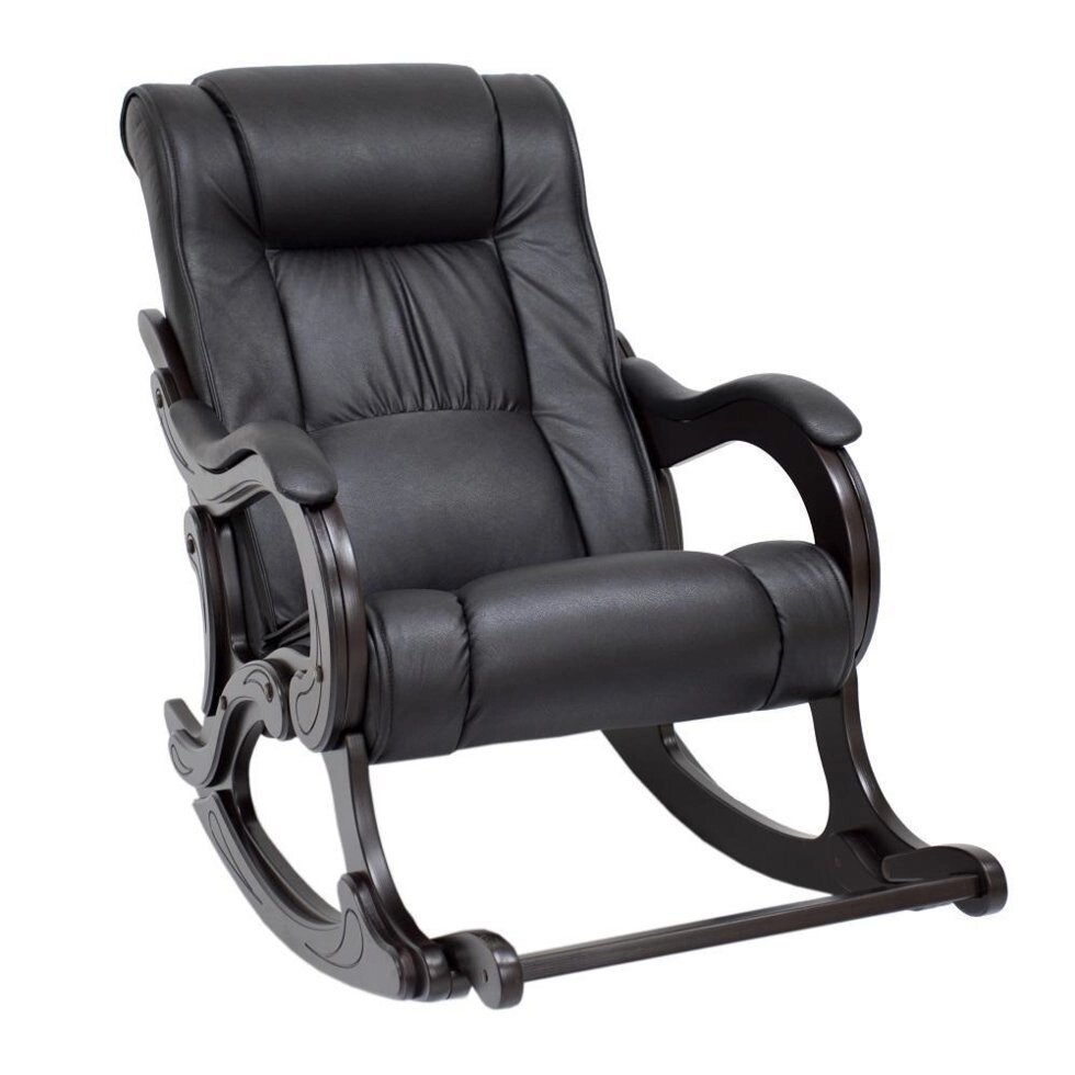 Кресло-качалка МИ Модель 77 венге, Венге, к/з Dundi 109 от компании Ассорти Мебель для ВСЕХ - фото 1