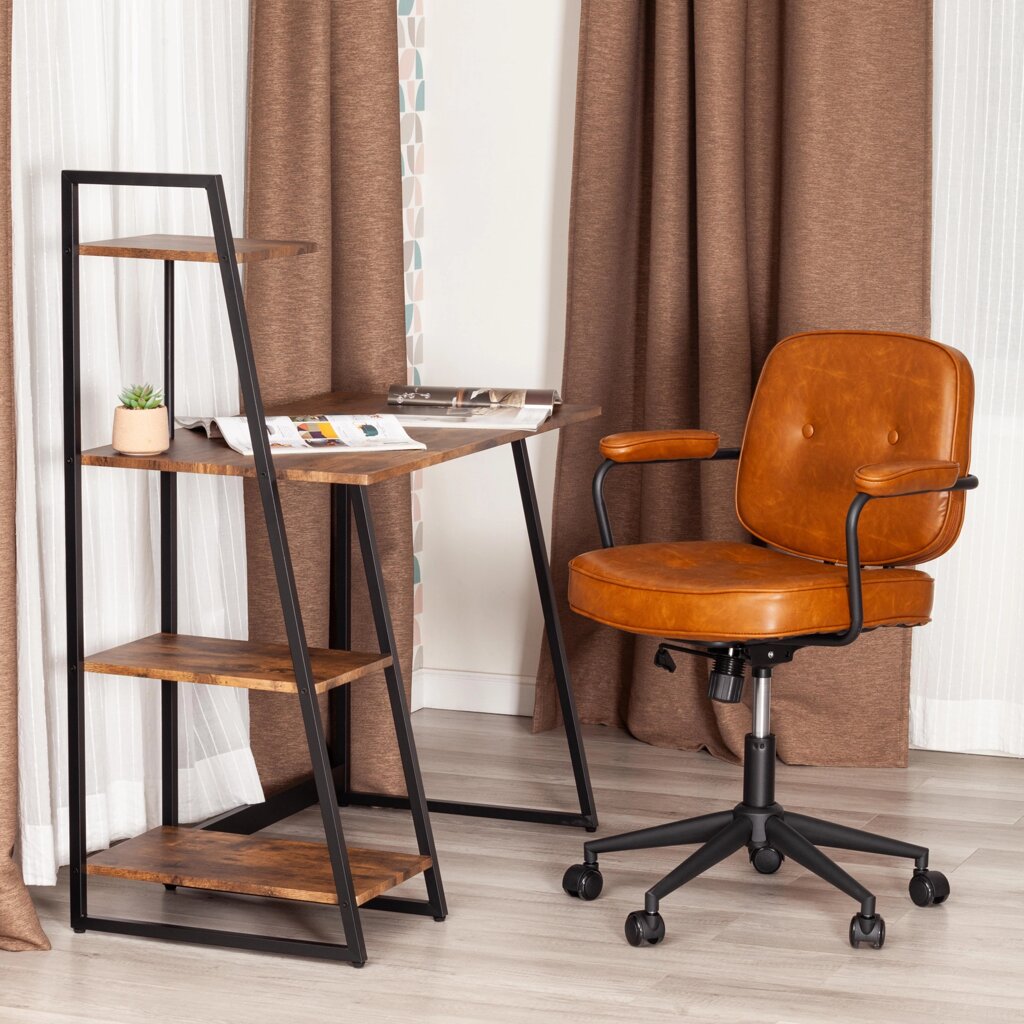 Кресло компьютерное ALFA (коричневый) от компании Ассорти Мебель для ВСЕХ - фото 1