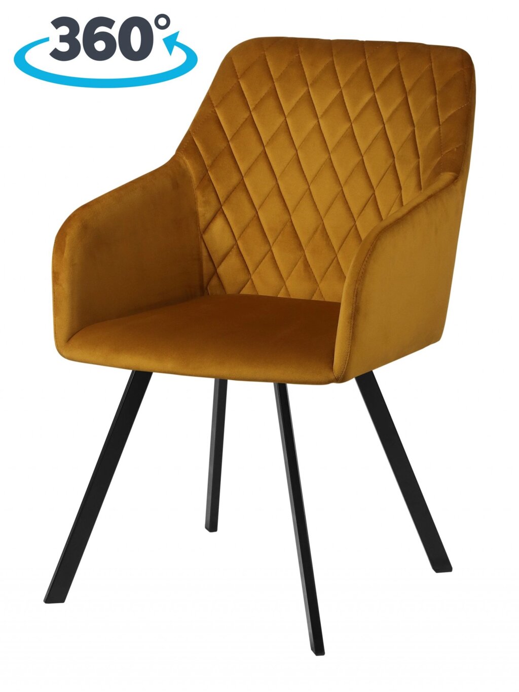 Кресло поворотное Барли, Confetti chai tea/черный от компании Ассорти Мебель для ВСЕХ - фото 1