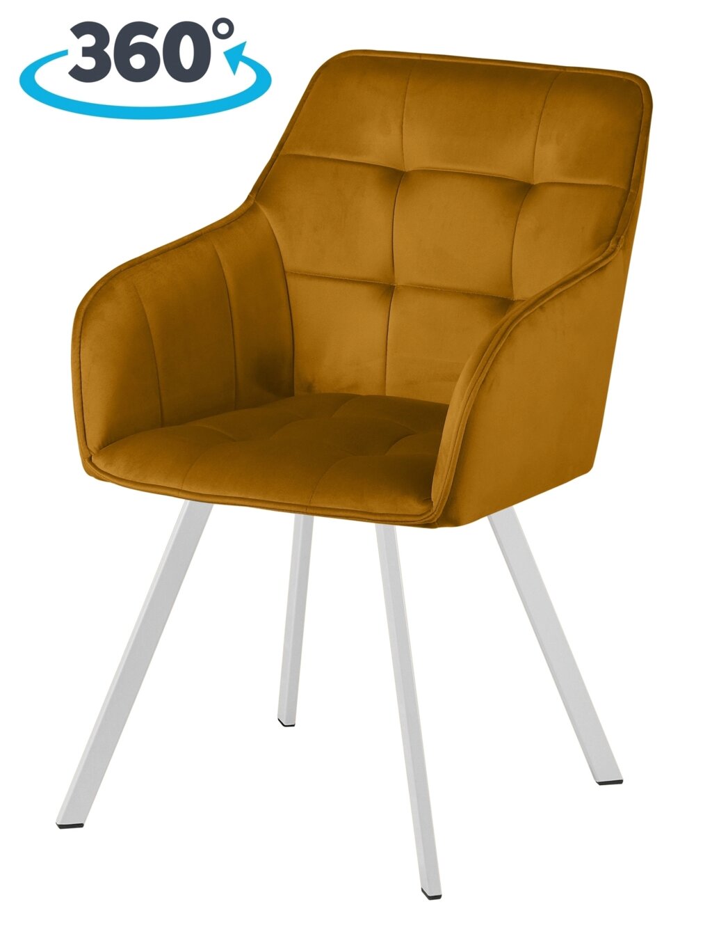 Кресло поворотное Мони, Confetti chai tea/белый от компании Ассорти Мебель для ВСЕХ - фото 1