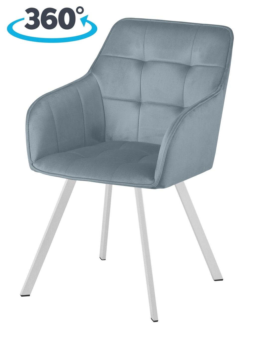 Кресло поворотное Мони, Confetti dusty blue/белый от компании Ассорти Мебель для ВСЕХ - фото 1