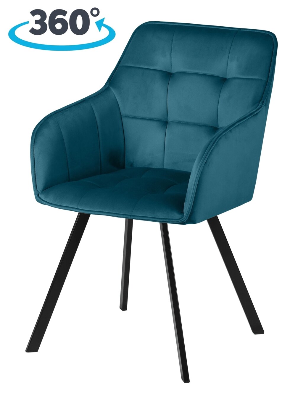 Кресло поворотное Мони, Confetti izumrud/черный от компании Ассорти Мебель для ВСЕХ - фото 1