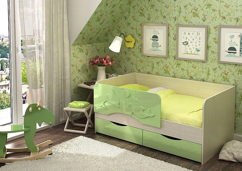 Кровать детская "Алиса" 80 160 от компании Ассорти Мебель для ВСЕХ - фото 1