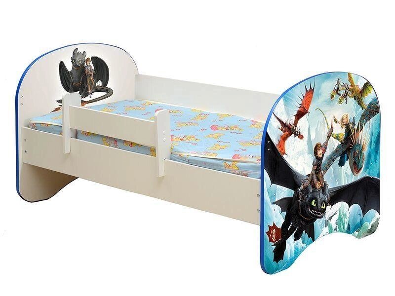Кровать детская фотопечать Драконы от компании Ассорти Мебель для ВСЕХ - фото 1