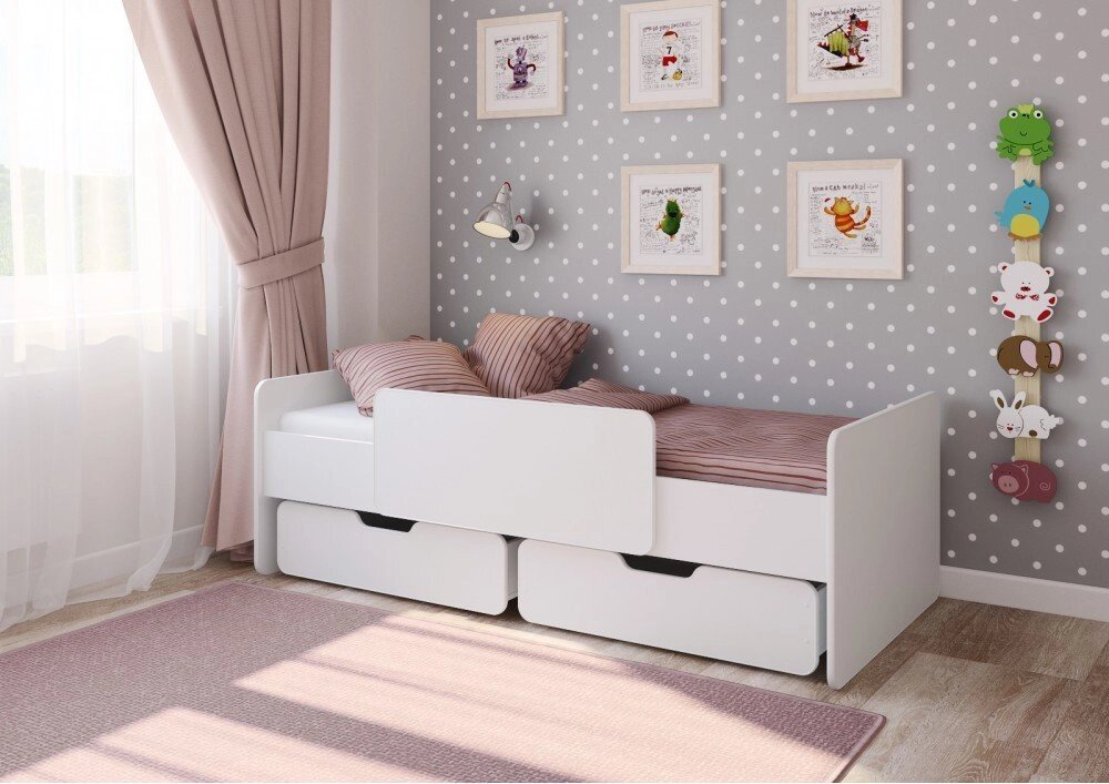 Кровать детская Легенда 14.1 белая от компании Ассорти Мебель для ВСЕХ - фото 1
