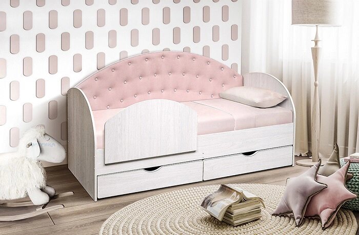 Кровать детская  Софа 10 с бортиком (ПФ) от компании Ассорти Мебель для ВСЕХ - фото 1
