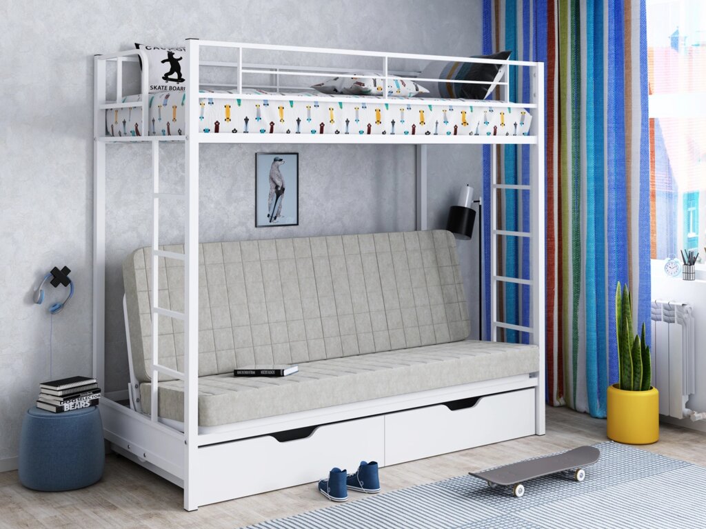 Кровать двухъярусная с диваном «Мадлен-ЯЯ» от компании Ассорти Мебель для ВСЕХ - фото 1
