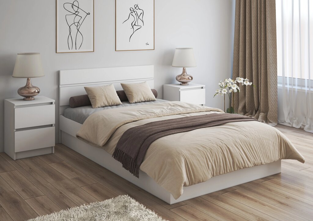 Кровать двуспальная  Мальм от компании Ассорти Мебель для ВСЕХ - фото 1