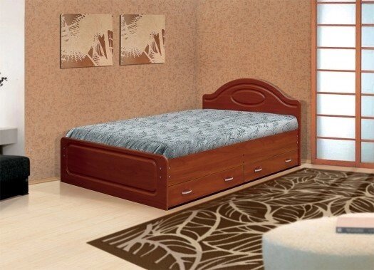 Кровать двуспальная  Мечта с ящиками 120*190/200 от компании Ассорти Мебель для ВСЕХ - фото 1