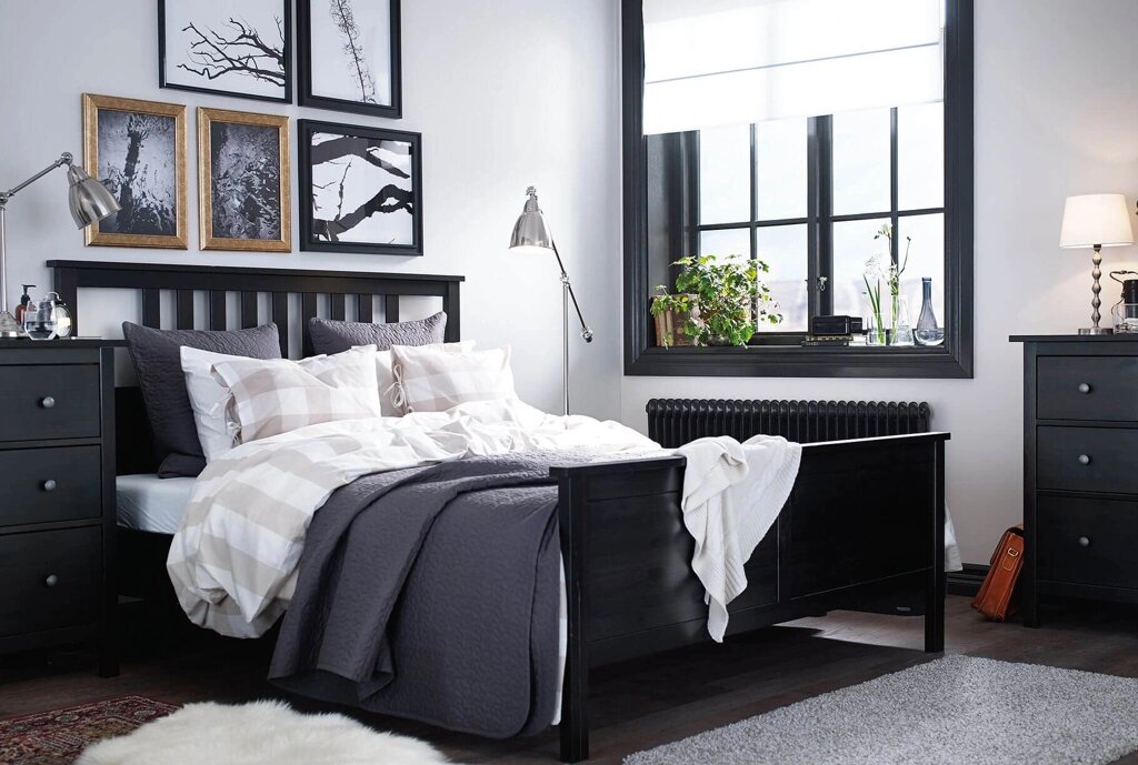 Кровать двуспальная Мира 1600 мм (черный) от компании Ассорти Мебель для ВСЕХ - фото 1