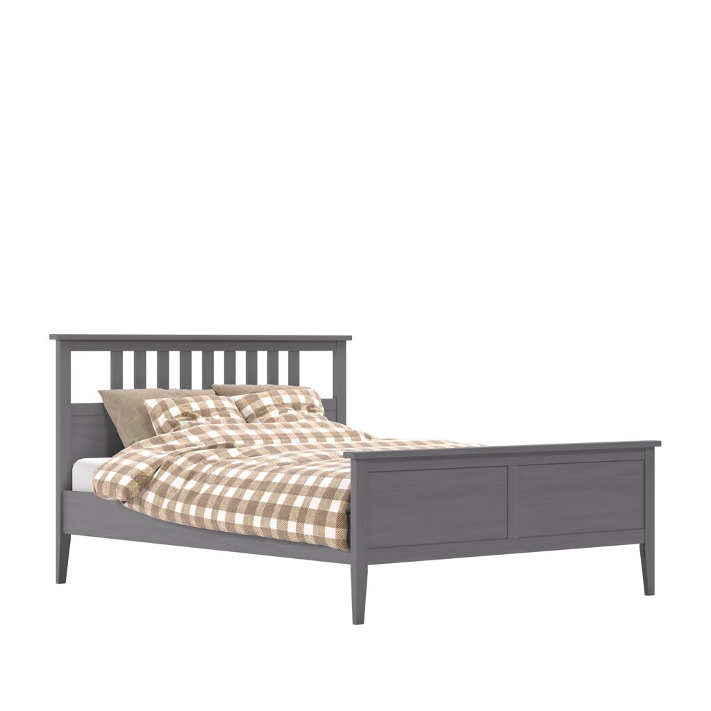 Кровать двуспальная Мира 1600 мм (серый) от компании Ассорти Мебель для ВСЕХ - фото 1