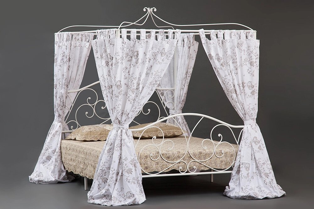 Кровать двуспальная с балдахином  Secret De Maison «Hestia» (Хестия) белая от компании Ассорти Мебель для ВСЕХ - фото 1
