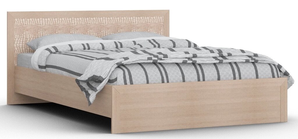 Кровать КР-03/1 с подъемным механизмом GLOSS 1400 выбеленный дуб от компании Ассорти Мебель для ВСЕХ - фото 1