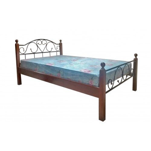 Кровать массив-металл Светлана от компании Ассорти Мебель для ВСЕХ - фото 1