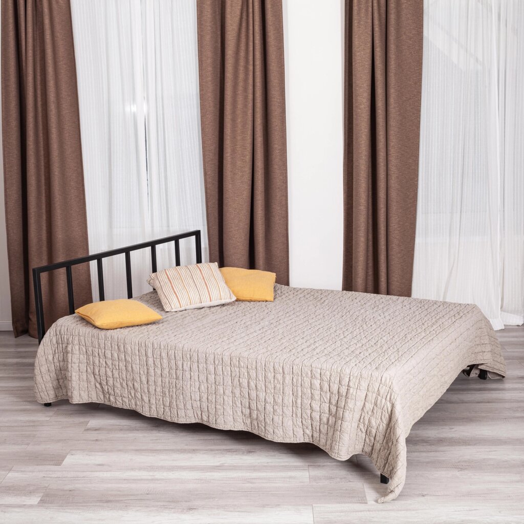 Кровать металлическая Bruno (черная и белая) от компании Ассорти Мебель для ВСЕХ - фото 1